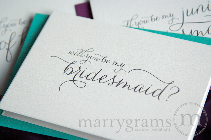 Will You Be My Bridesmaid Proposal Card Thin Style