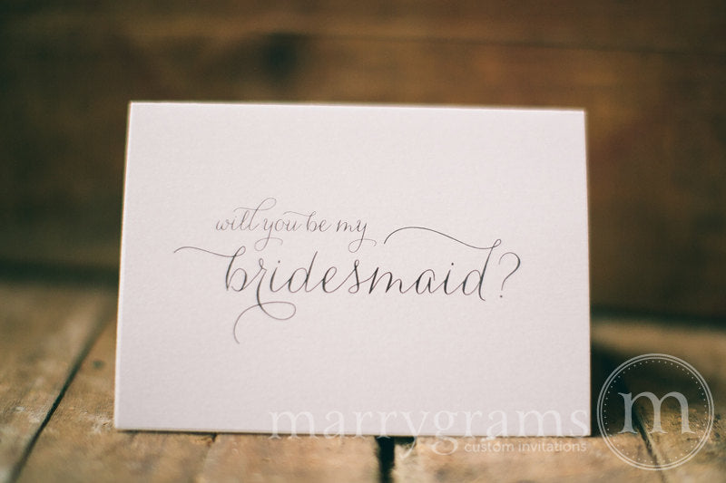 Will You Be My Bridesmaid Proposal Card Thin Style