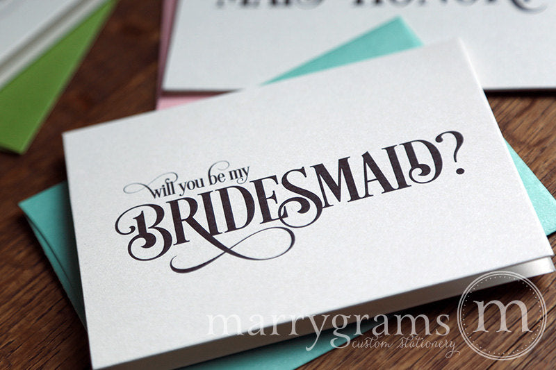 Will You Be My Bridesmaid Proposal Card Enchanting Style