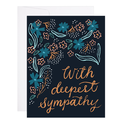 With Deepest Sympathy Floral Card