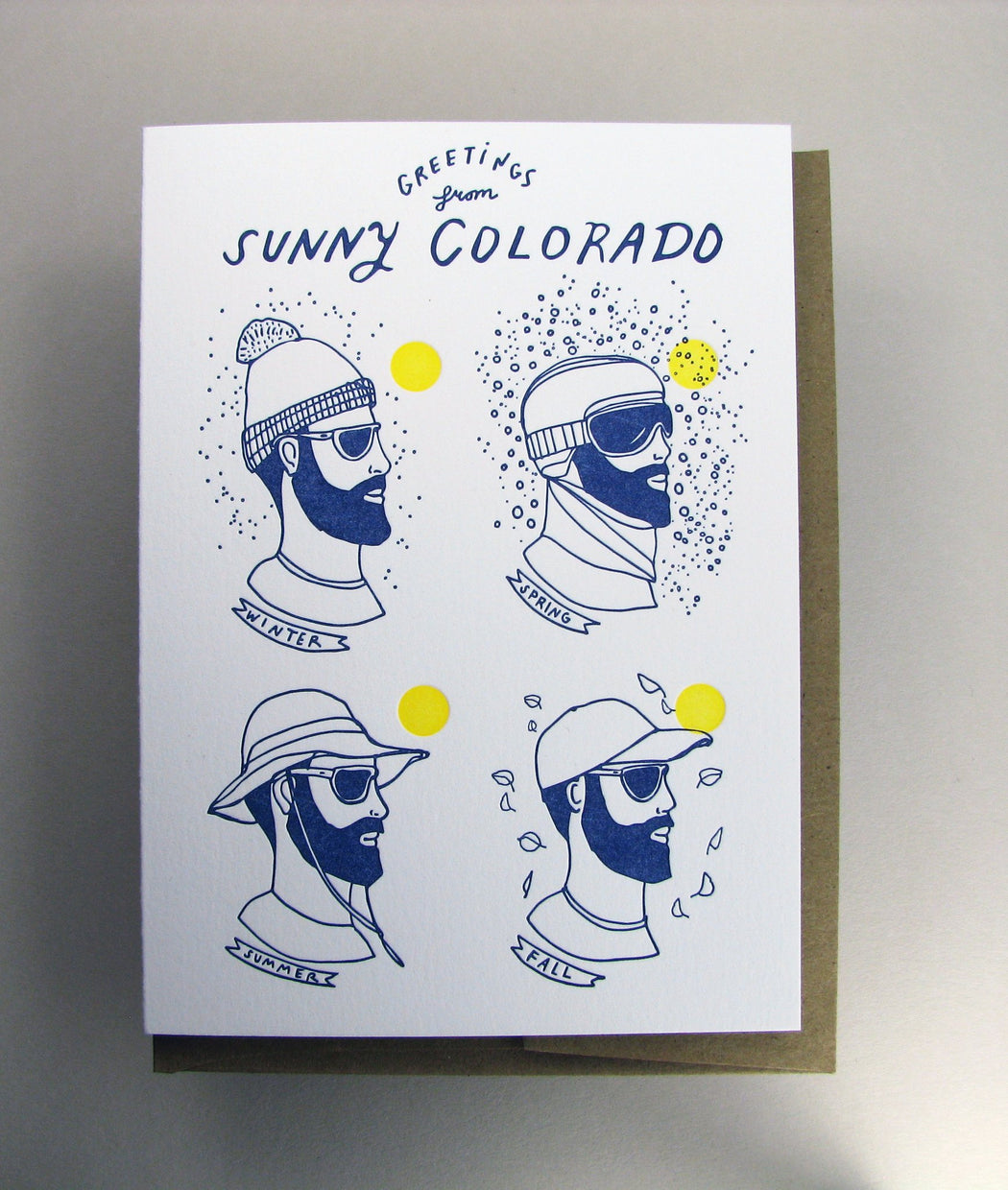 Greetings from Sunny Colorado Beard Card