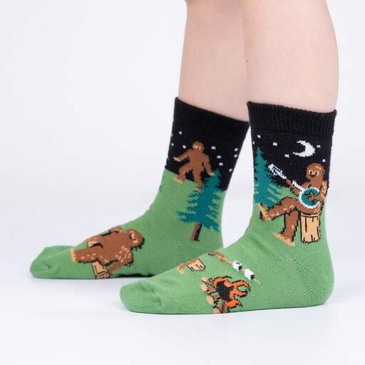Sasquatch Campout Youth Crew Socks
