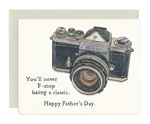 Never FStop Being a Classic Camera Fathers Day Card