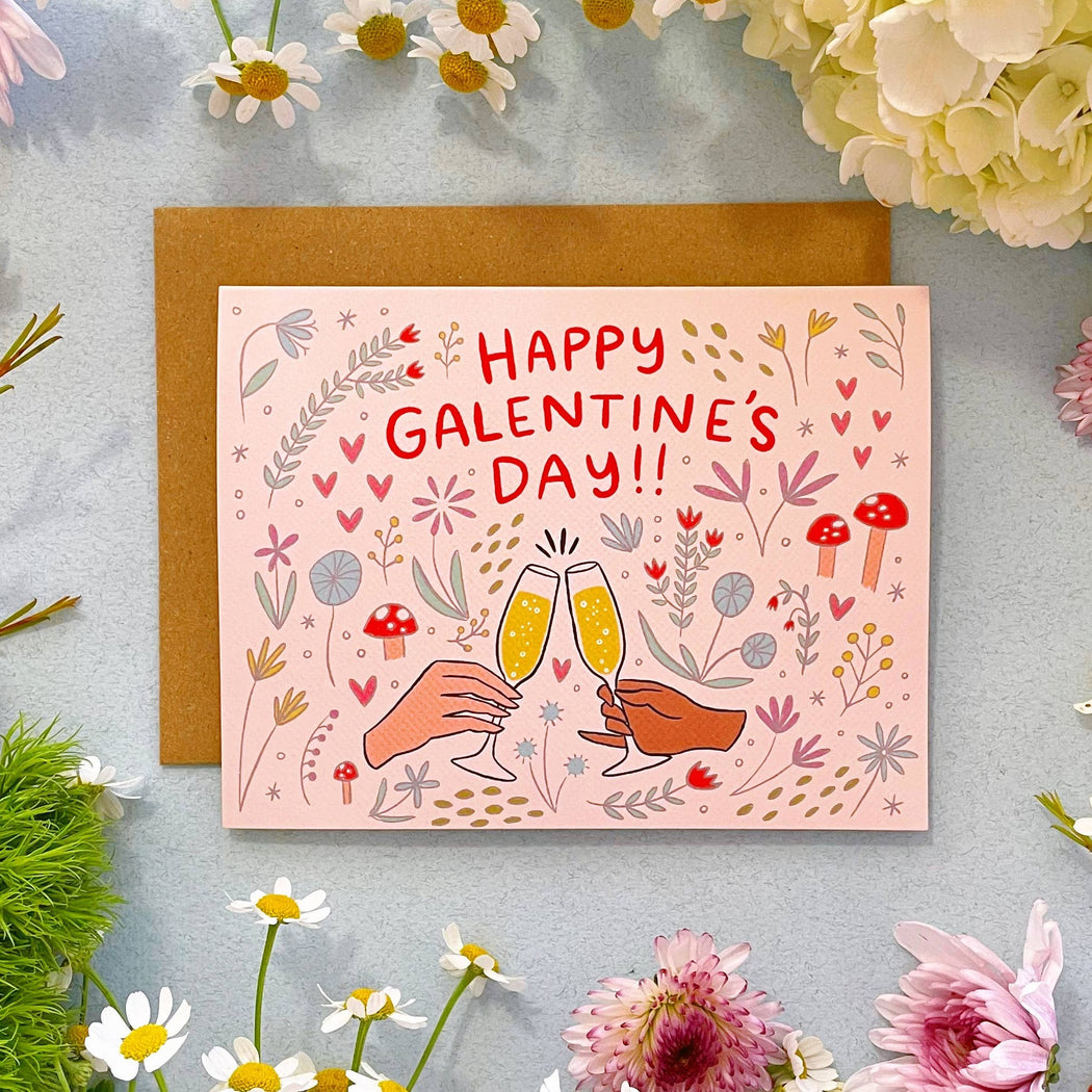 Galentines Day Hands Card