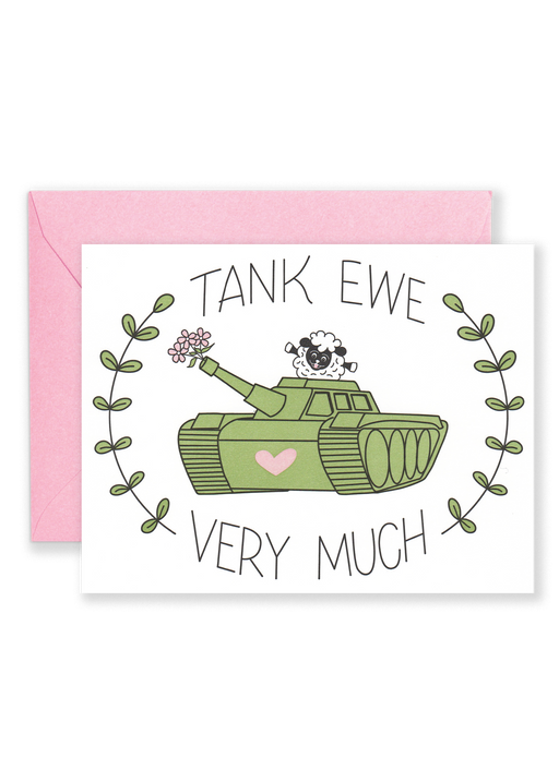 Tank Ewe Very Much Sheep Card