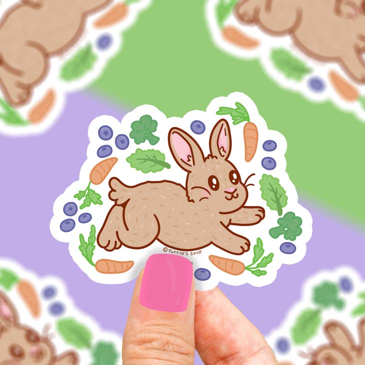 Carrots Bunny Rabbit Vinyl Sticker