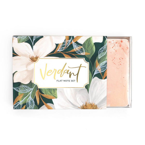 Verdant Flat Note Social Stationery Set