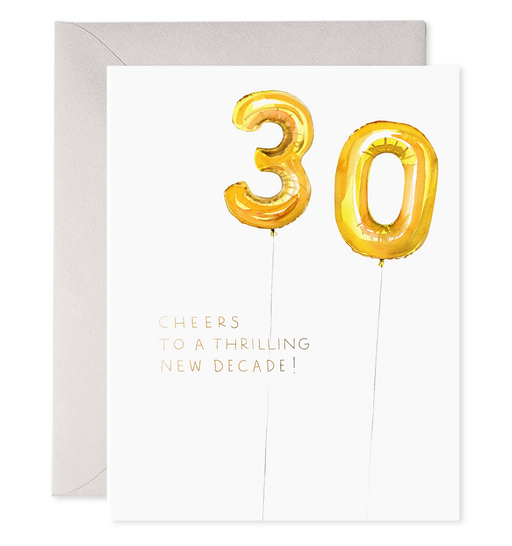 30 Helium Balloons Birthday Card