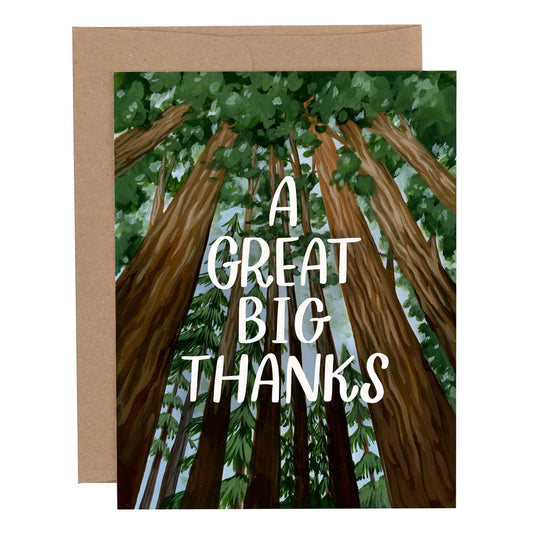Redwood Trees Great Big Thanks Card