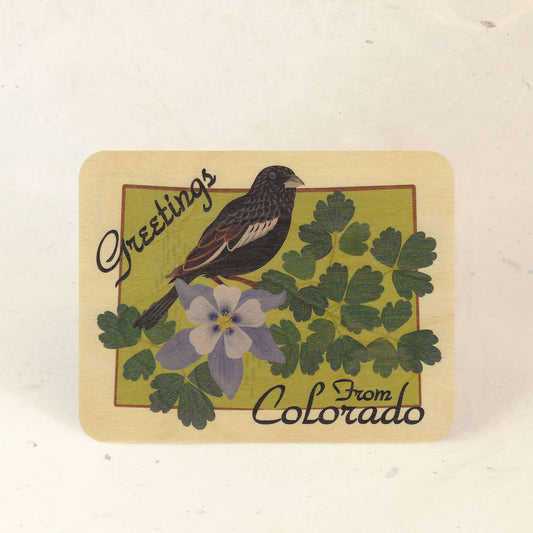 Colorado State Greetings Wood Postcard