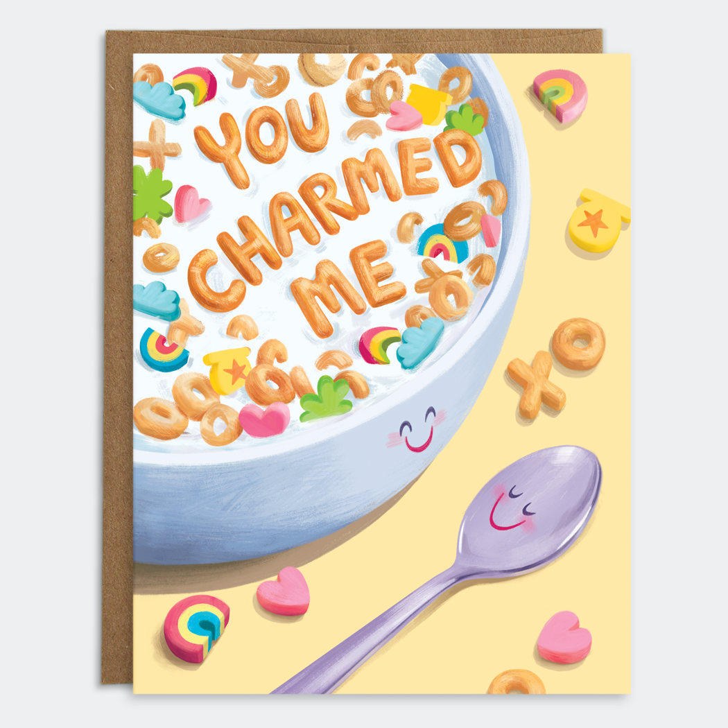 You Charmed Me Cereal Love Card