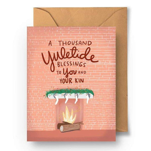 A Thousand Yuletide Blessings to You Kin Card