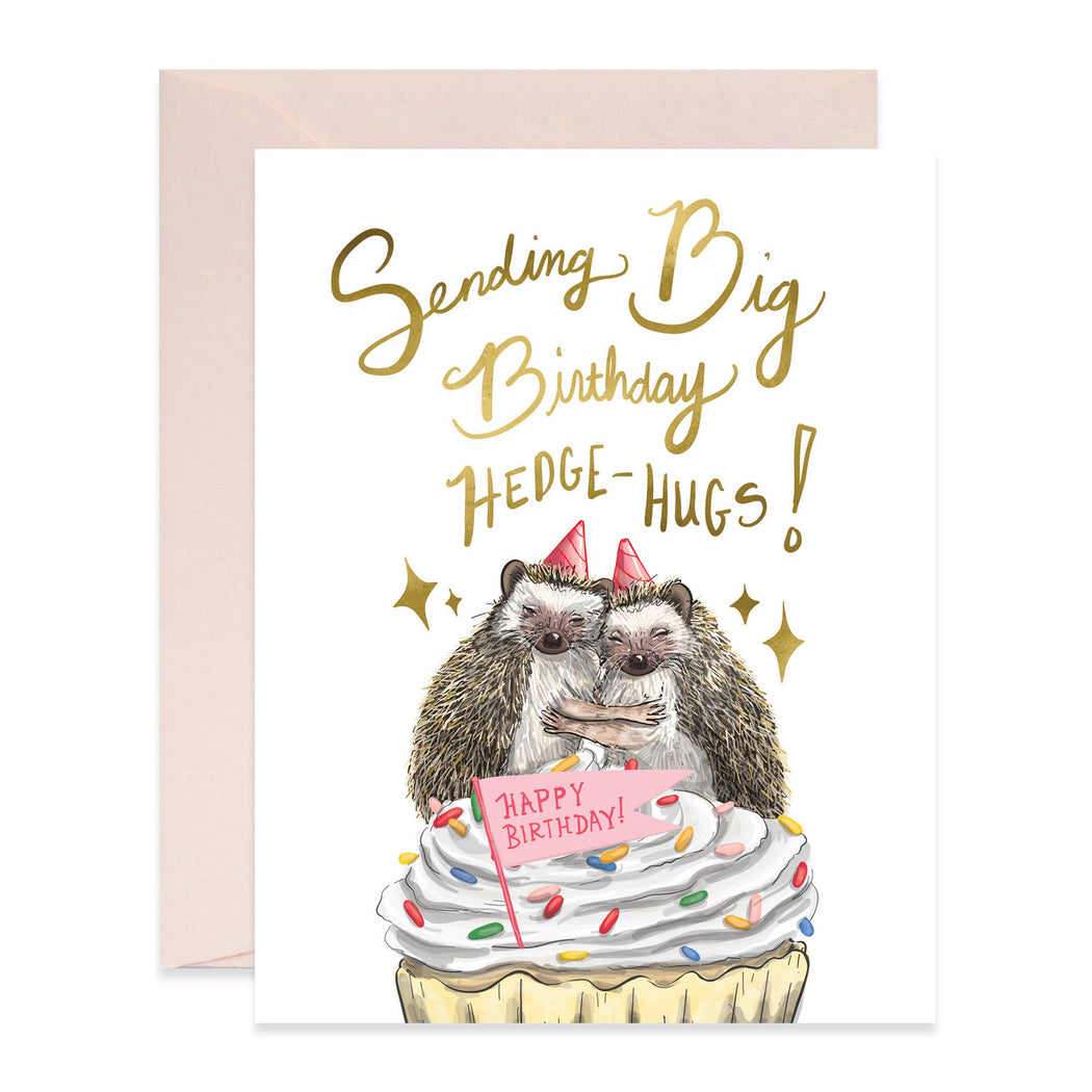 Sending Big Hedge Hugs Birthday Hedgehog Card