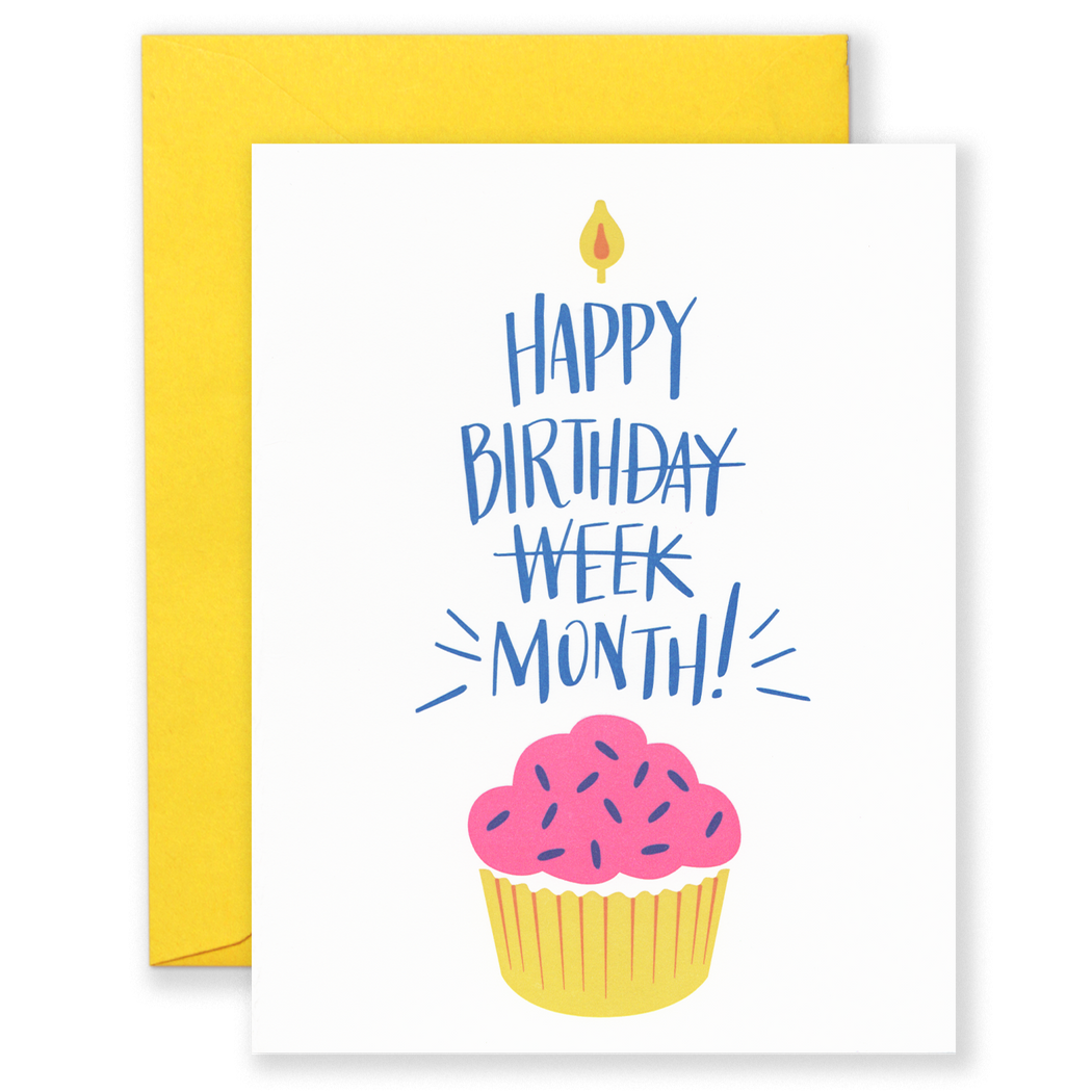 Happy Birthday Month Cupcake Card