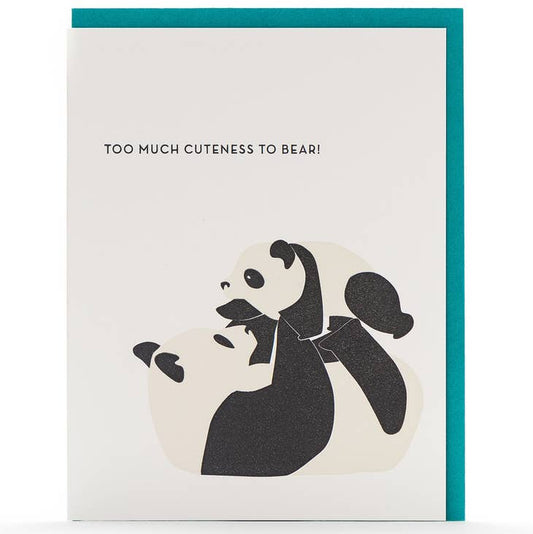 Panda Too Much Cuteness to Bear Baby Card