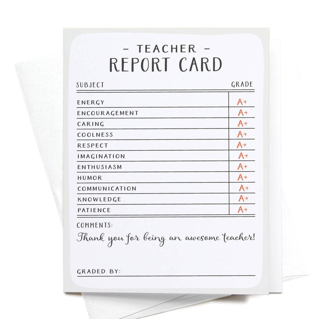Teacher Report Card