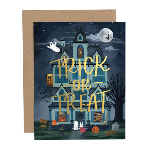 Haunted Halloween Trick or Treat Card