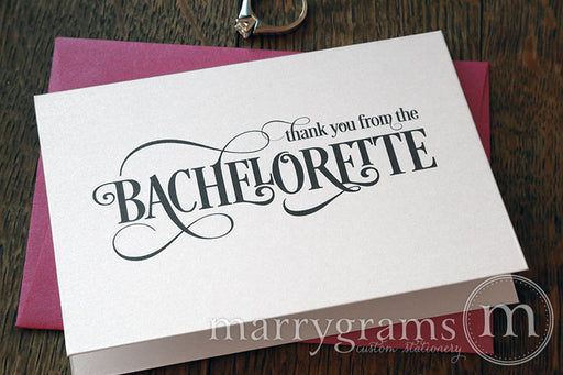Thank You From The Bachelorette Bridal Shower Card Enchanting Style