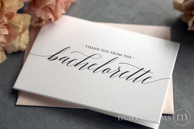 Thank You From The Bachelorette Bridal Shower Card Delicate Style