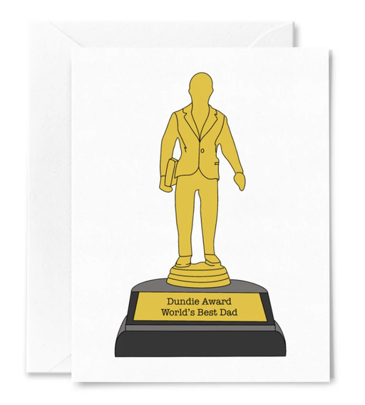 Office Dundie Award Worlds Best Dad Trophy Card