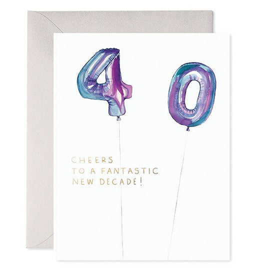 40 Helium Balloons Birthday Card