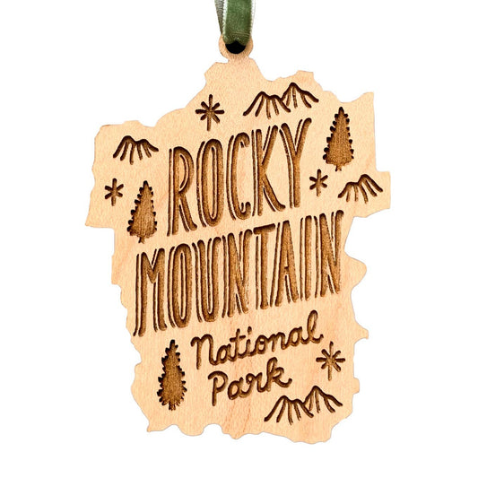 Rocky Mountain National Park Wood Ornament