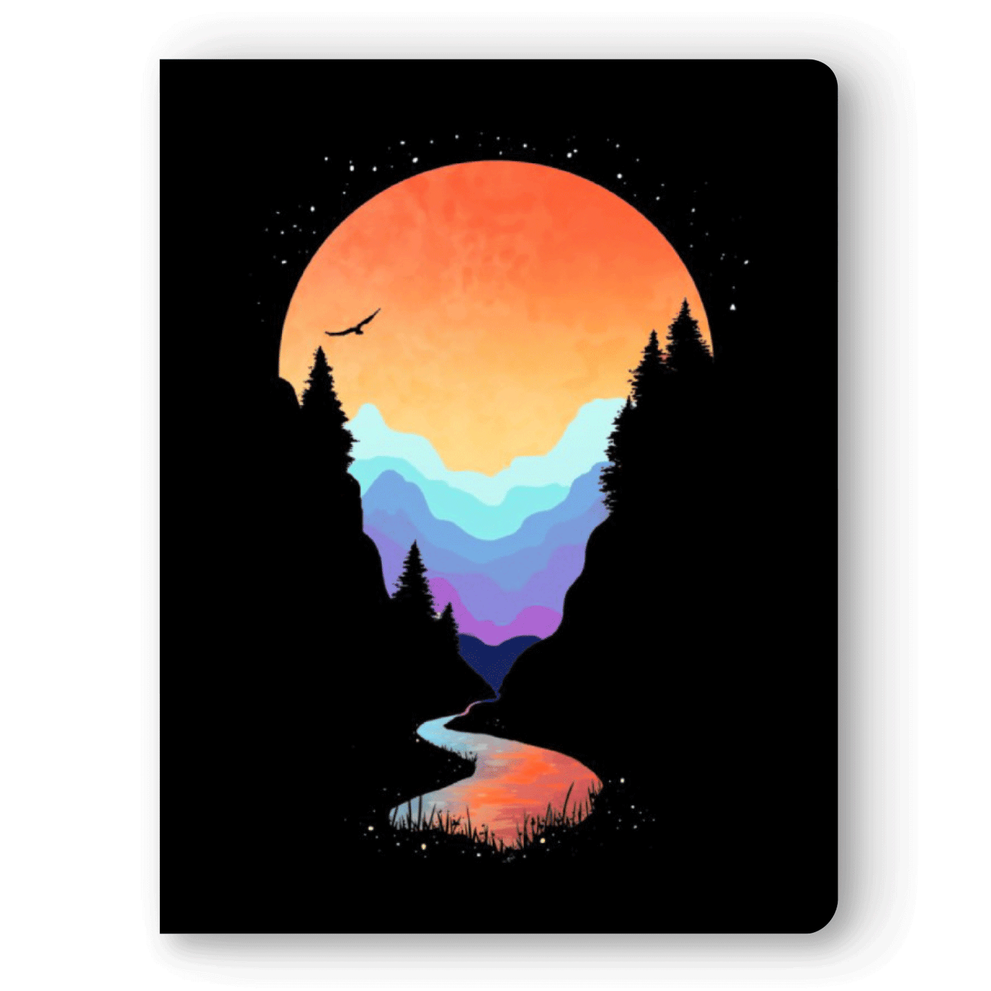 Large Velvet Touch Layflat Journal