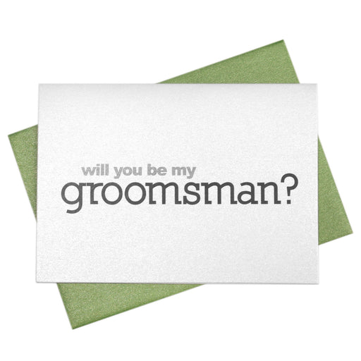 Will You Be My Groomsman Proposal Card Block Style