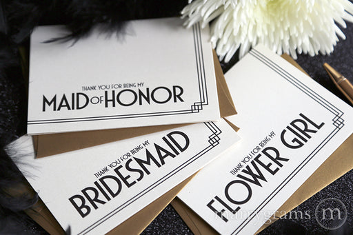 Thank You For Being My Bridesmaid Card Deco Style