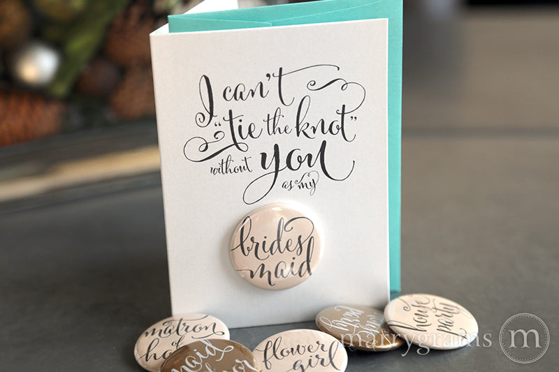 I Can’t Tie the Knot Without You Button Cards