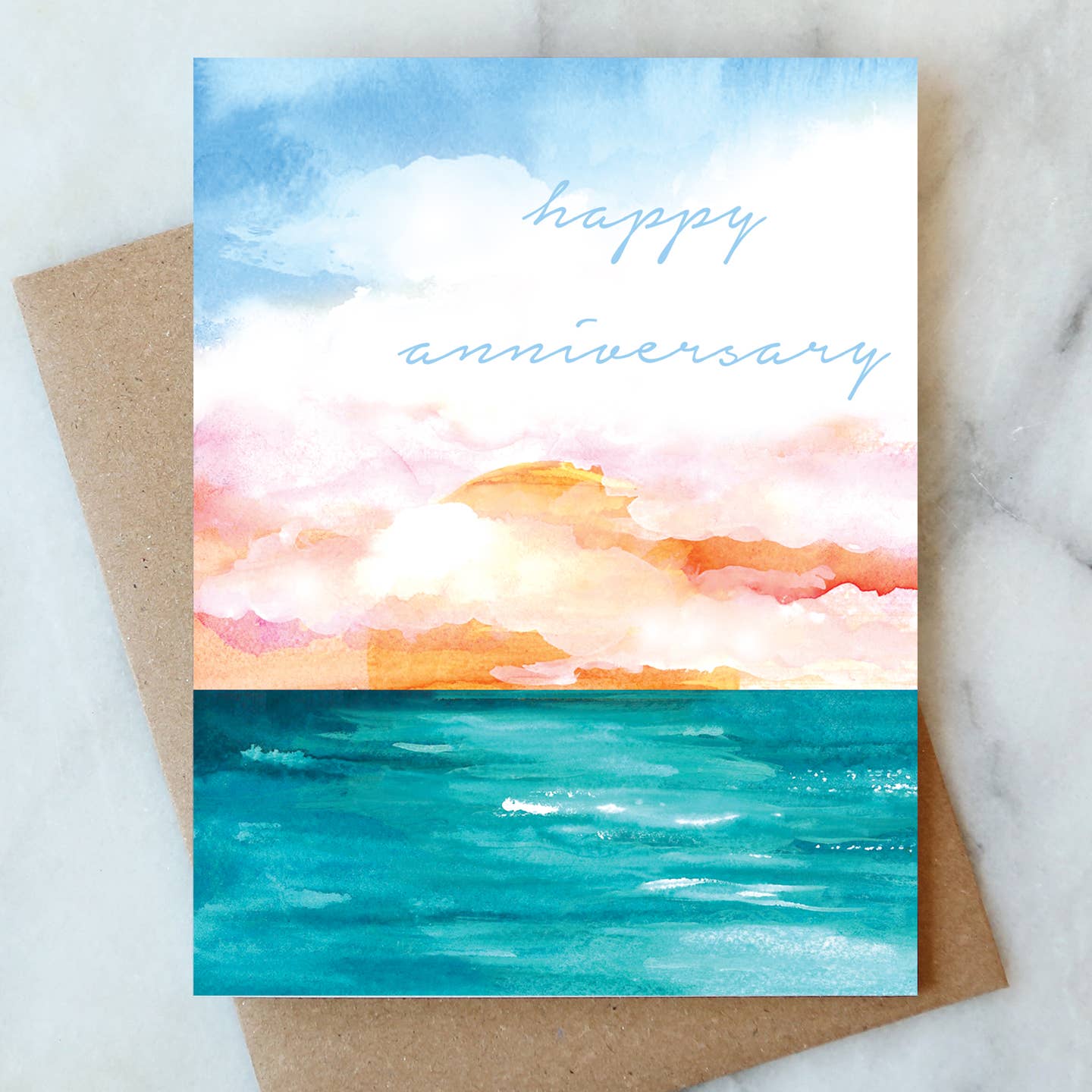Ocean Happy Anniversary Card
