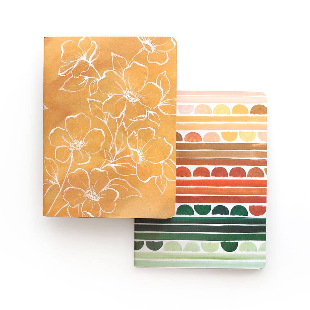 Golden Poppy Slim Notebook Set