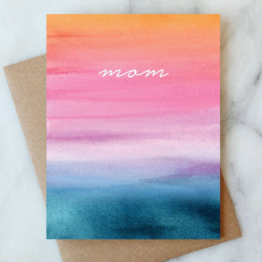 Mom Watercolor Wash Card