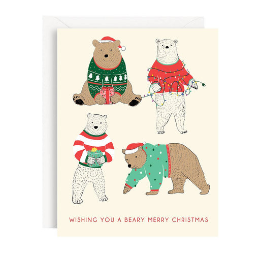 Beary Wishing You a Berry Merry Christmas Card