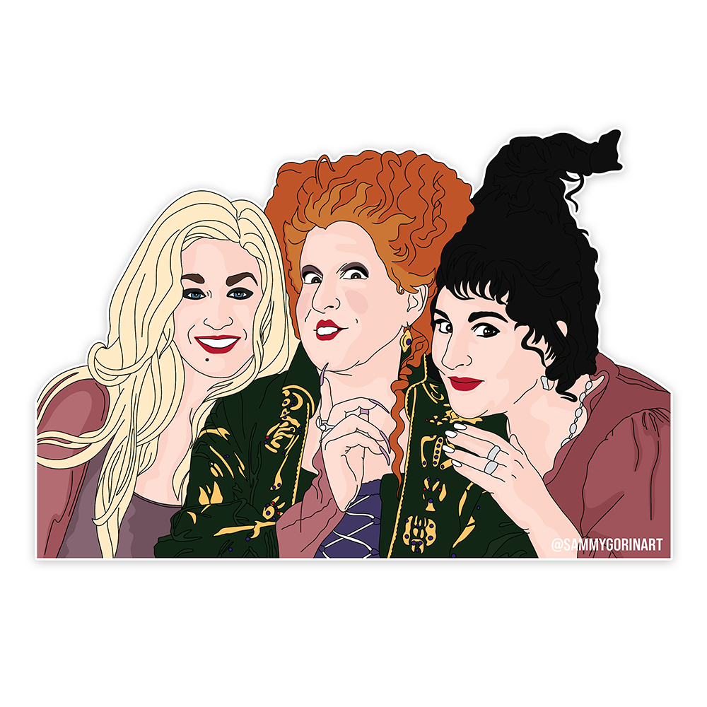 Hocus Pocus Sanderson Sisters Halloween Witches Vinyl Sticker