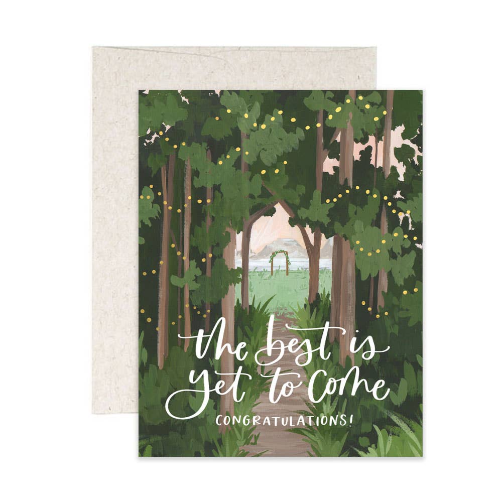 Best is Yet to Come Congratulations Wedding Woods Card