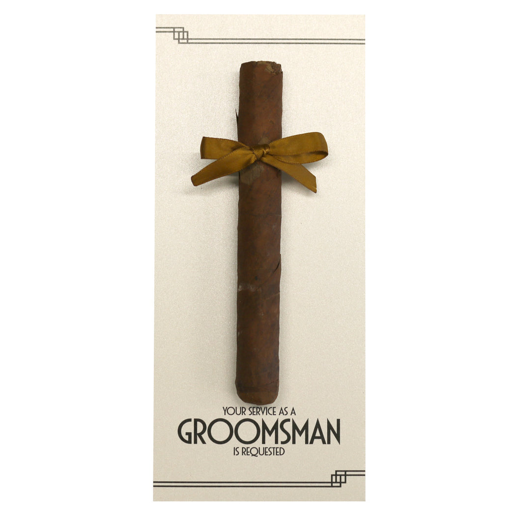 Art Deco Groomsman Cigar Cards Created by Marrygrams for Groomsmen, Best Man, Usher & Wedding Party