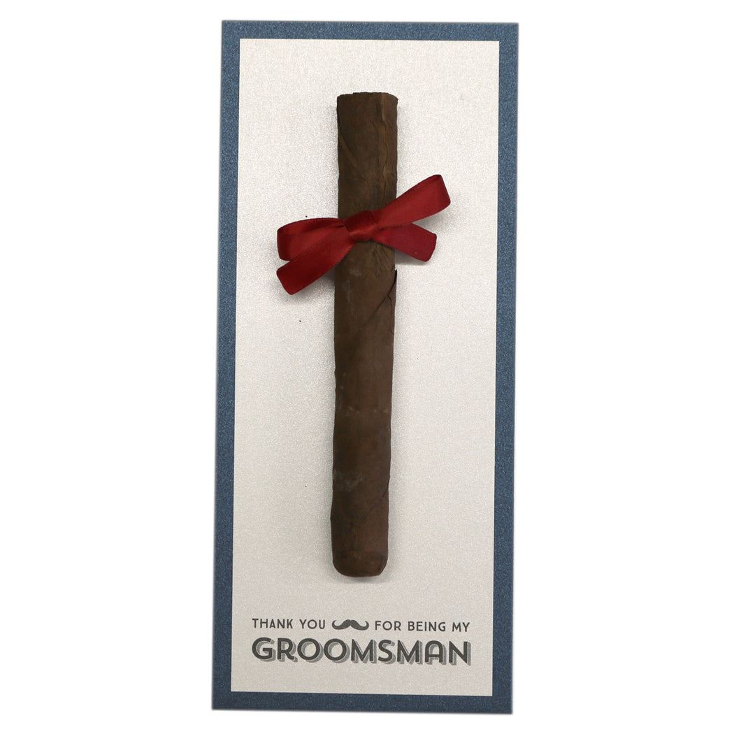 Thank You for Being My Groomsman Cigar Cards Created by Marrygrams for Groomsmen, Best Man, Usher & Wedding Party