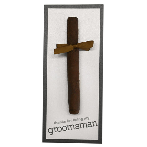 Thank You For Being My Groomsman Cigar Card Block Style