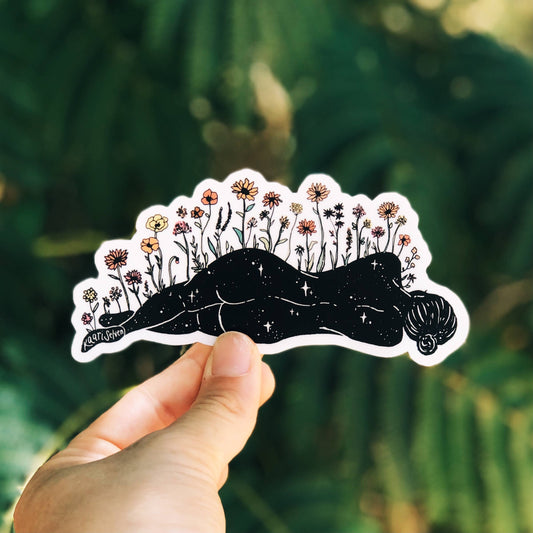 She Grows Lying Woman Vinyl Sticker