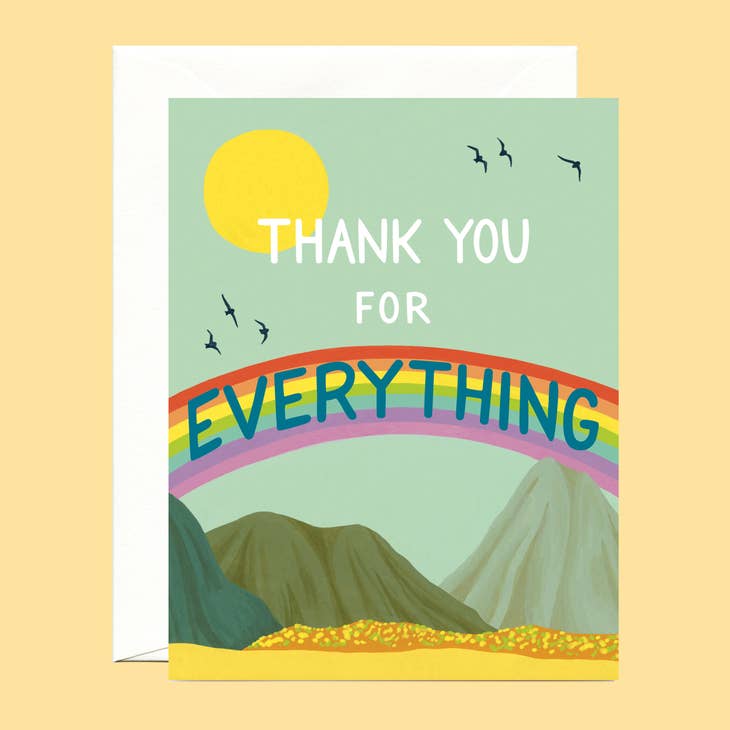 Thank You for Everything Rainbow Card