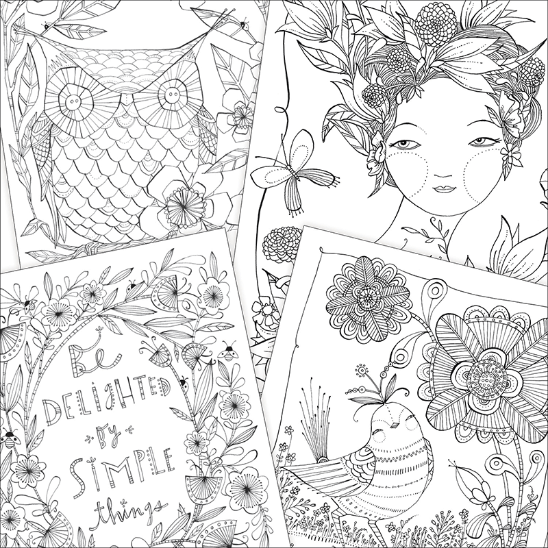 Wishes & Wings and Wondrous Things Coloring Book