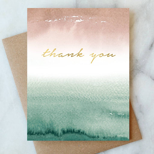 Earthy Ombre Thank You Card