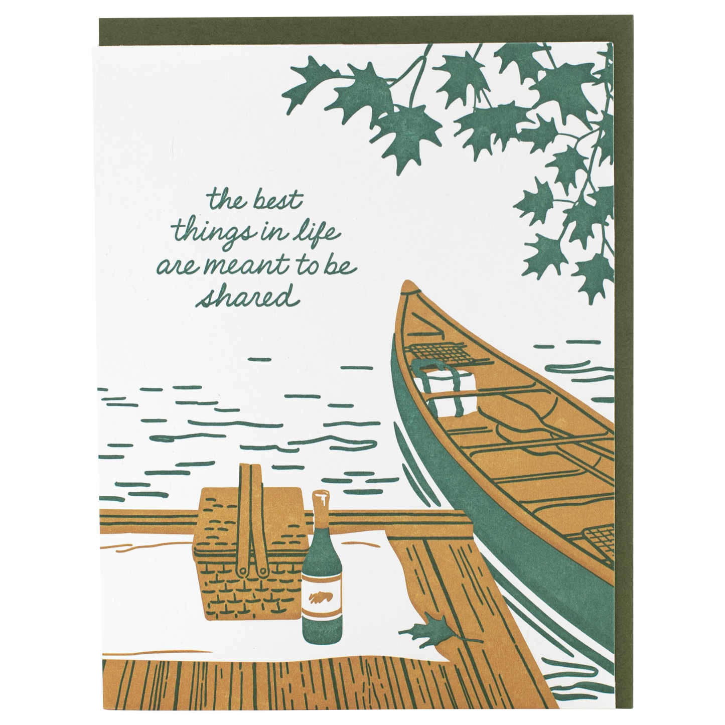 Canoe For Two Best Things in Life Meant to Be Shared Card