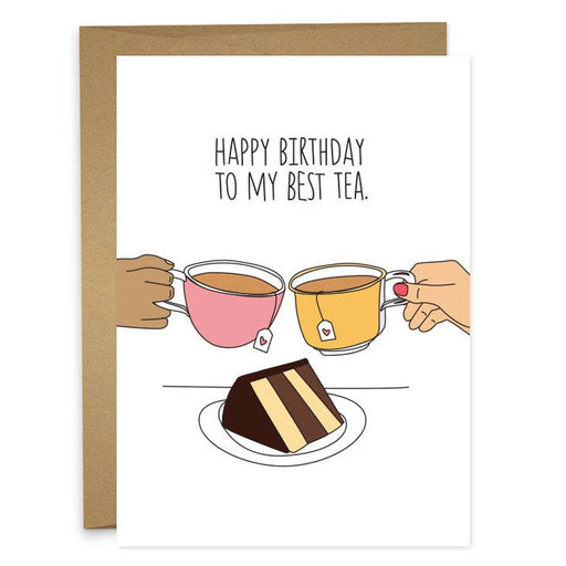 Best Tea Cups Birthday Card