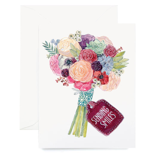 Sending Smiles Flower Bouquet Card