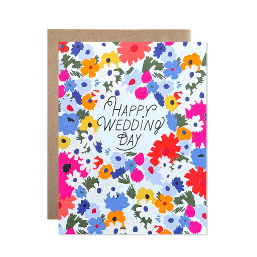 Happy Wedding Day Marthas Garden Flowers Card