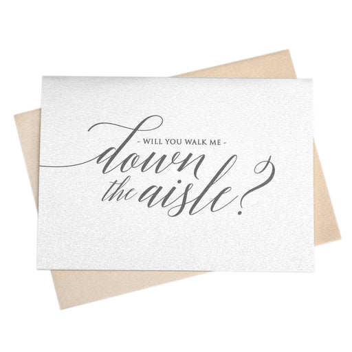 Will You Walk Me Down the Aisle Card Delicate Style