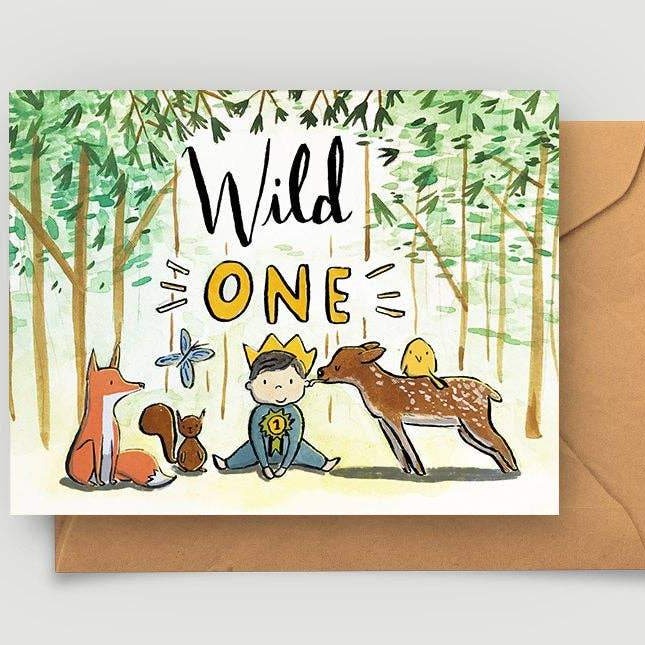 Wild One First Birthday Card