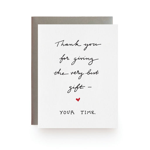 Your Time Thank You for Giving the Very Best Gift Card